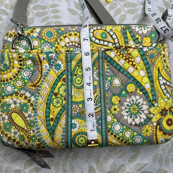 Vera Bradley Retired‎ Lemon Parfait Turquoise Paisley mini computer Crossbody - Picture 8 of 9